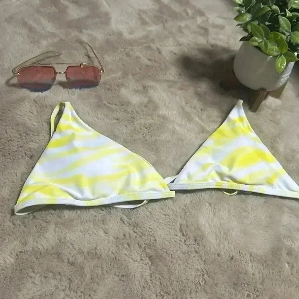 Triangle Bikini Swimsuit With Beach Skirt,